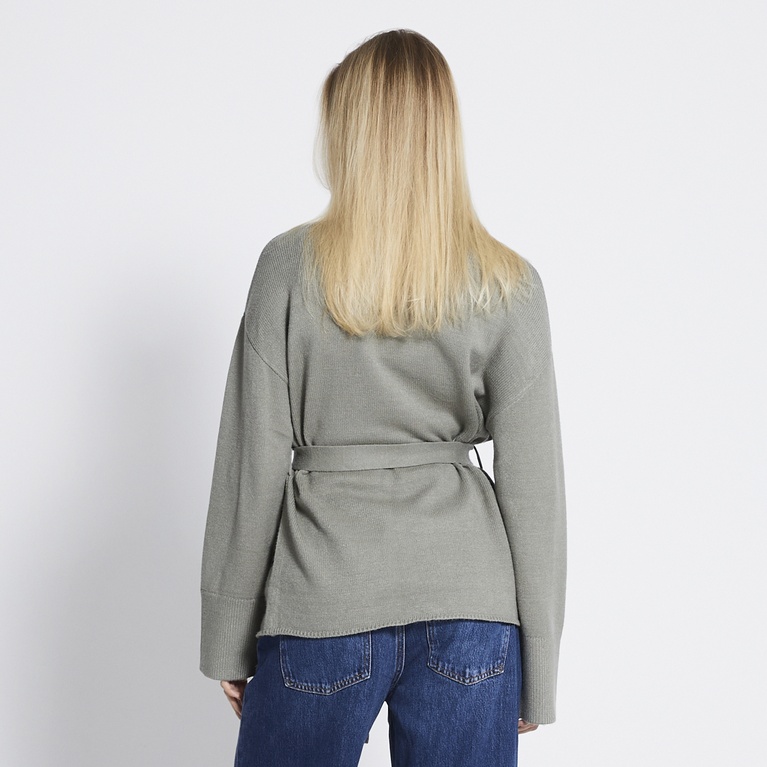 Tie waist knit cardigan "Colette"